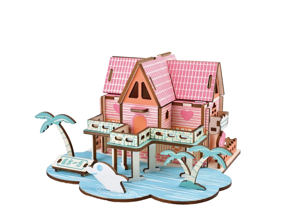 E-shop Woodcraft drevené 3D puzzle letný dom