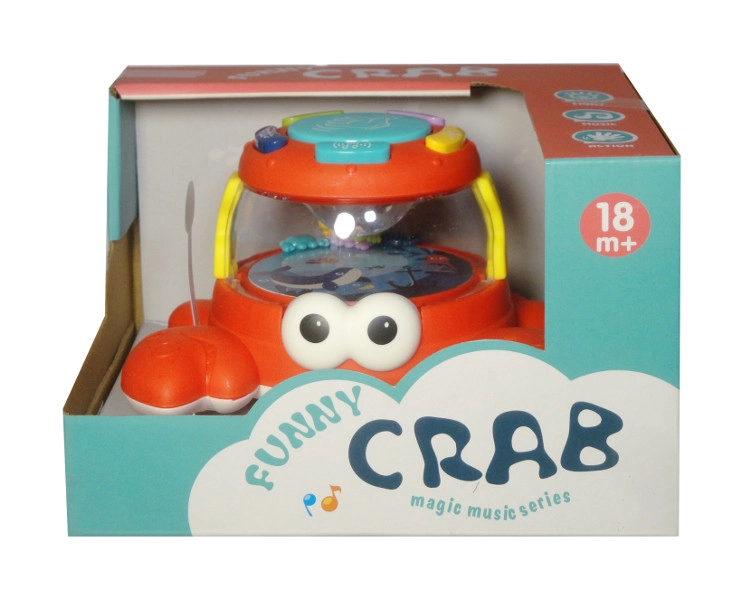 E-shop Hudobný bubienok krab so svetlami a melódiami pre najmenších