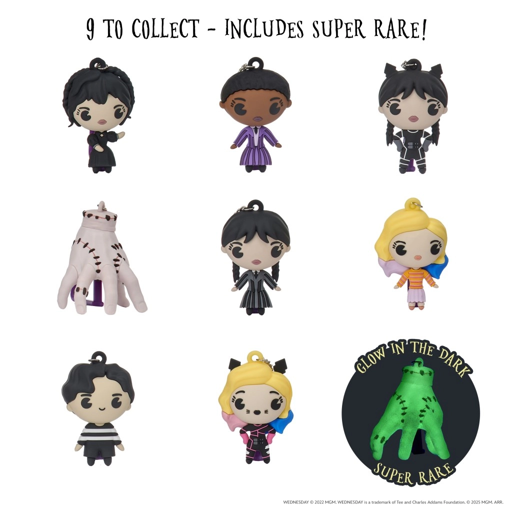 Zberateľské klipy Wednesday – postavičky zo seriálu