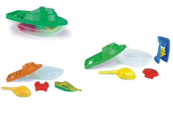 E-shop Wader Lodička + súprava na piesok plast 36 cm