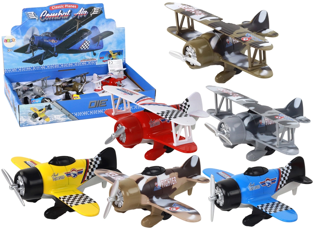 E-shop Lean Toys Modely vojenských lietadiel na trecí pohon