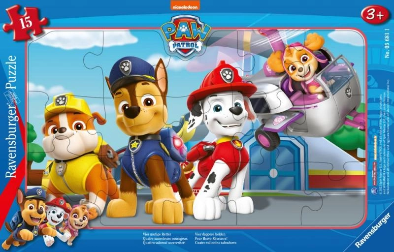 E-shop Ravensburger Tlapková patrola Štyria statoční ochrancovia 15 dielov