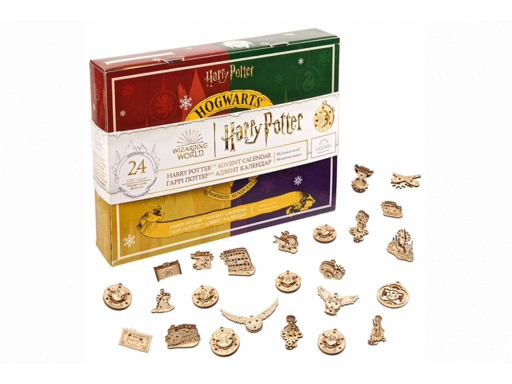 UGEARS Drevený 3D mechanický Harry Potter adventný kalendár