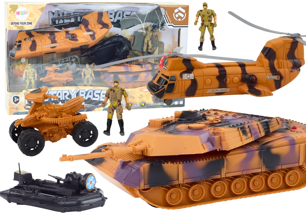 E-shop Vojenská Sada Tank Helikoptéra Záparašutista Zvukové Efekty