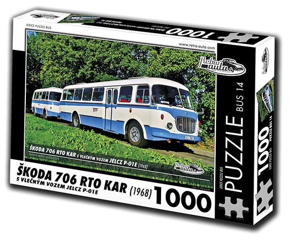 E-shop RETRO-AUTA BUS č. 14 Škoda 706 RTO KAR 1968 1000 dielov