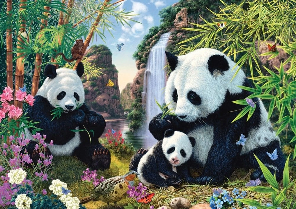 E-shop Schmidt Pandafamilie am Wasserfall 500 dielov
