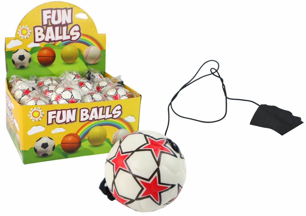 E-shop Lean Toys Lopta na gumičke červené hviezdičky 6 cm
