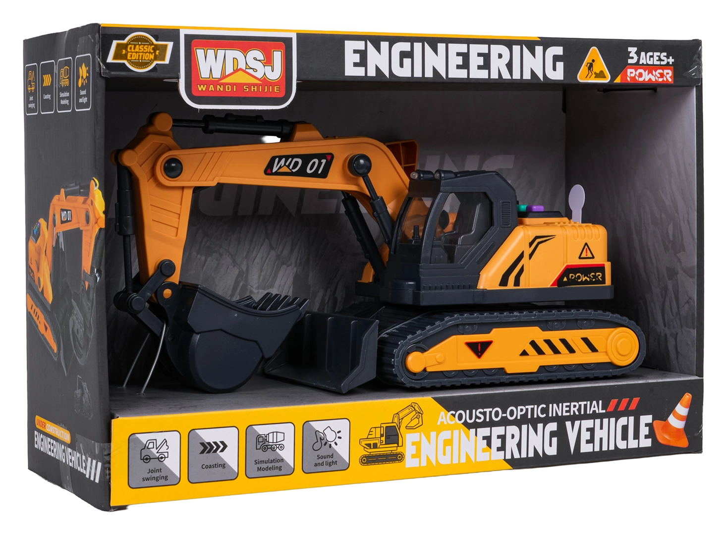 Interaktívny bager 1:18 so svetlami a zvukmi