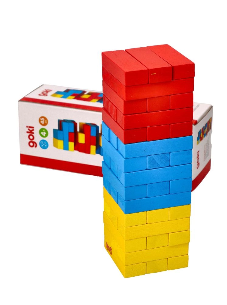 E-shop Goki Drevená Veža Jenga Farebná
