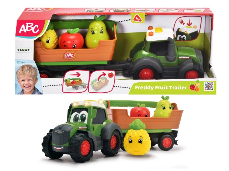 ABC traktor na ovocie s prívesom, 30 cm