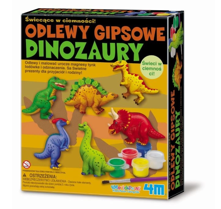 E-shop 4M Odlievanie a vyfarbovanie zo sadry Crea: Jasné dinosaury