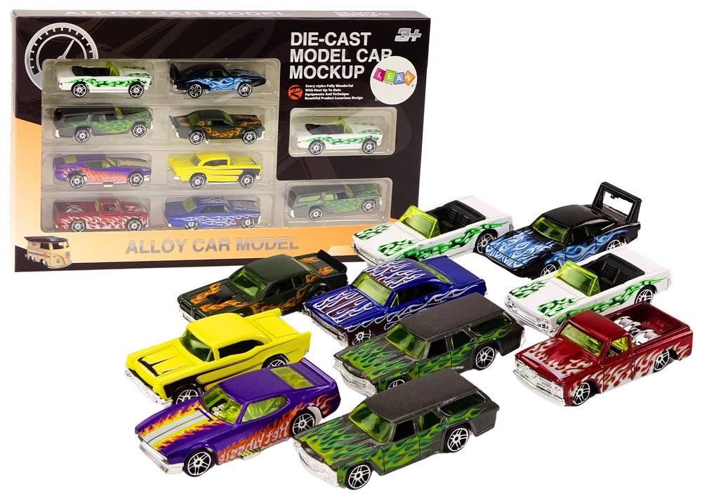 E-shop Kolekcia kovových autíčok 1:64 - 10 ks