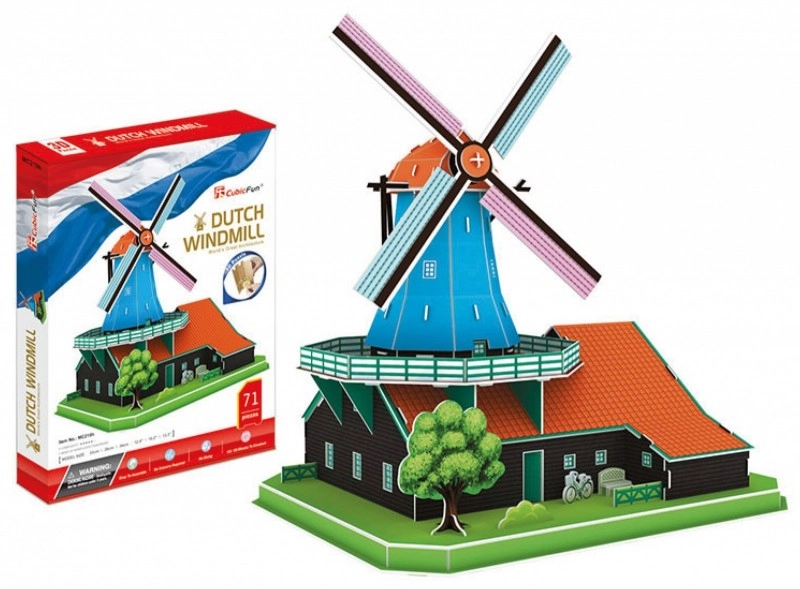 CubicFun 3D puzzle holandský veterný mlyn 71 dielikov