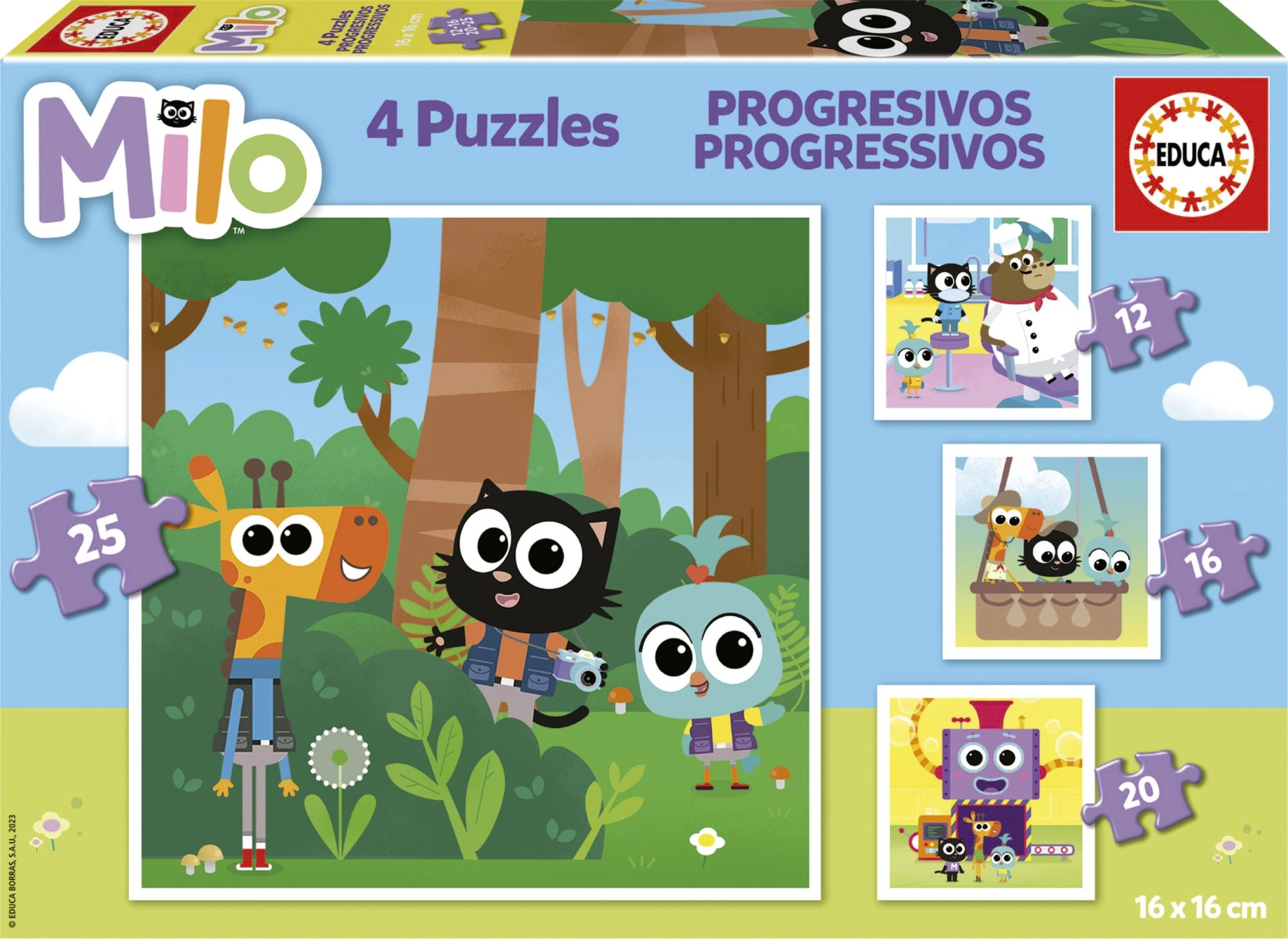E-shop EDUCA Milo 4v1 12,16,20,25 dielov
