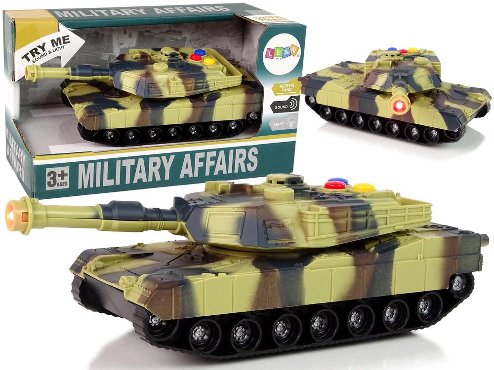 E-shop Lean-toys Vojenský tank Moro Brown Sound Lights 1:32