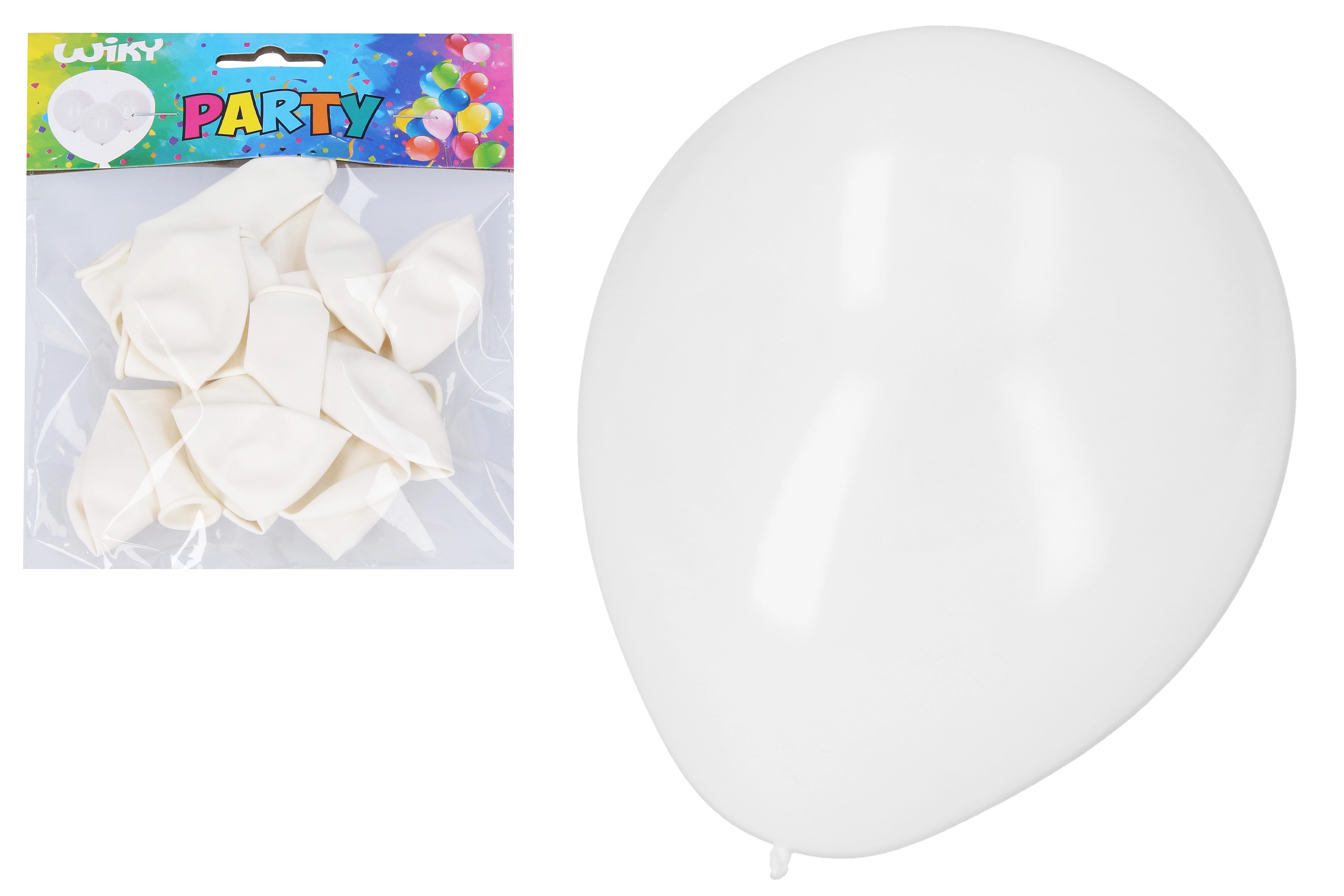 E-shop Balónek nafukovací 30 cm - sada 10ks, bílý