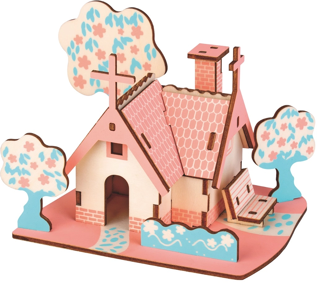 E-shop Woodcraft drevené 3D puzzle americká chata