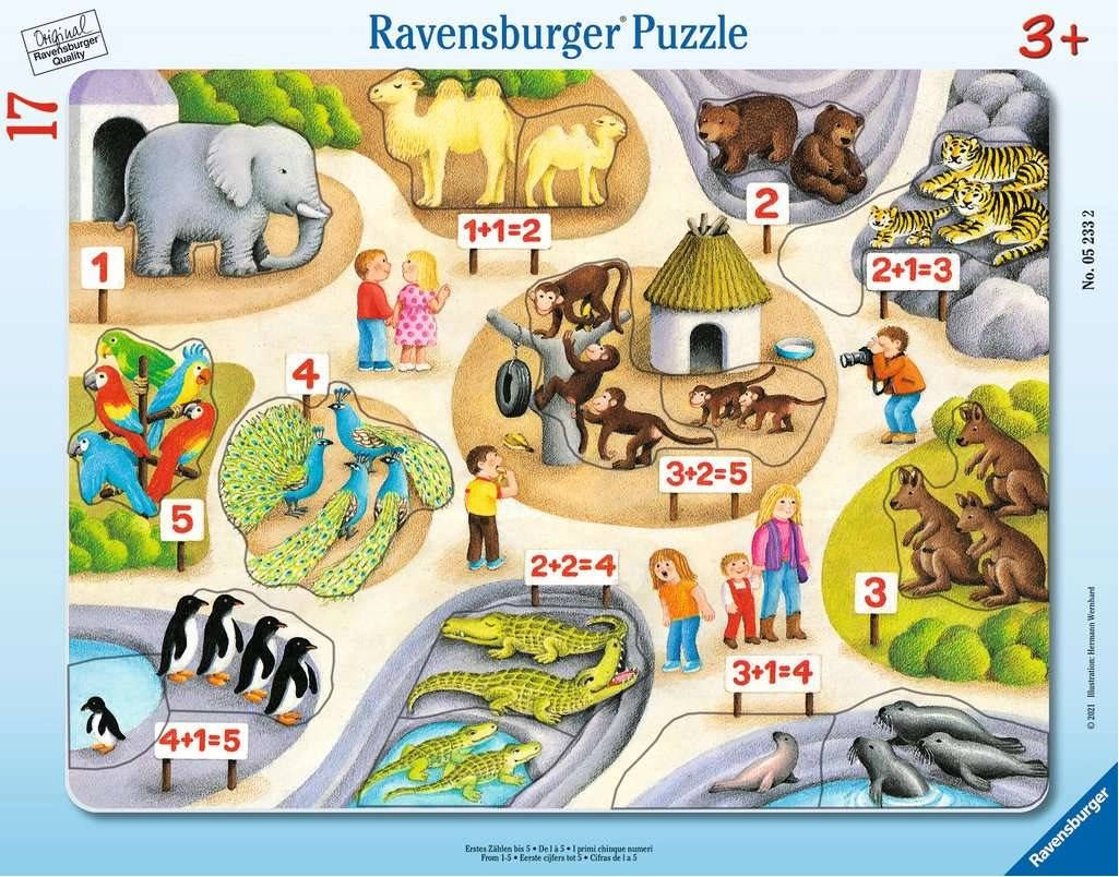 E-shop RAVENSBURGER První počty do 5 v ZOO 17 dielov