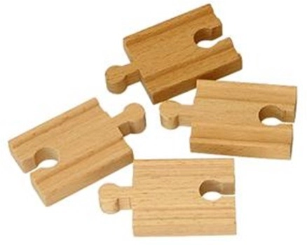 E-shop Babu vláčiky – rovná drevená koľaj 5 cm, 6 ks
