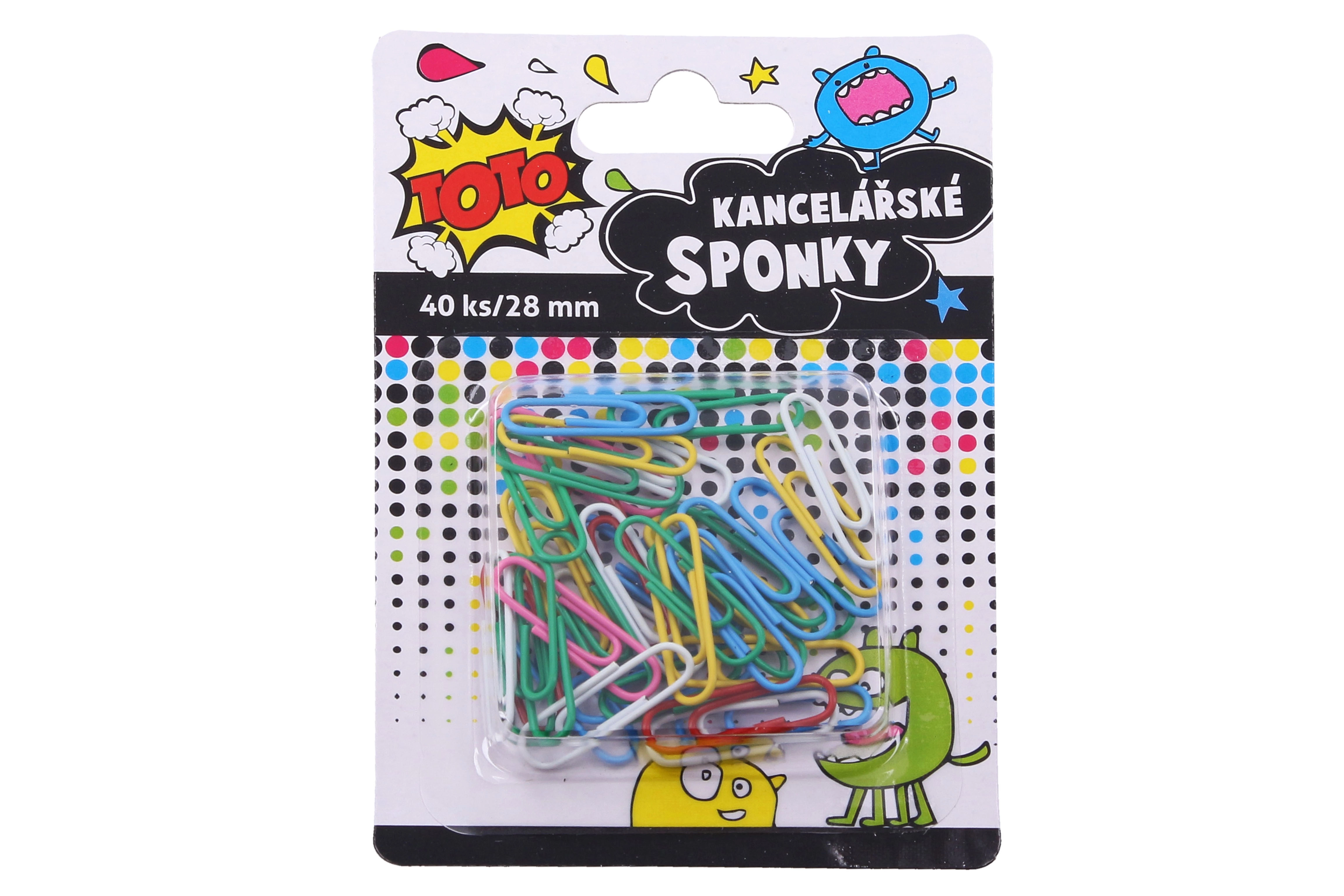 E-shop Farebné kancelárske sponky 28 mm