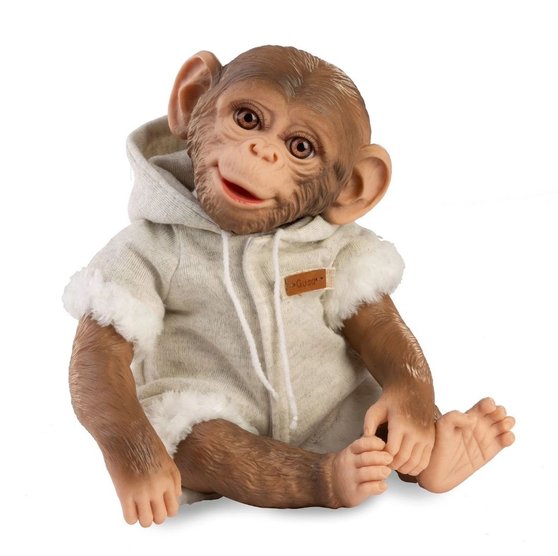 E-shop GUCA 988 REBORN OPIČKA realistická opička bábätko s mäkkým látkovým tel