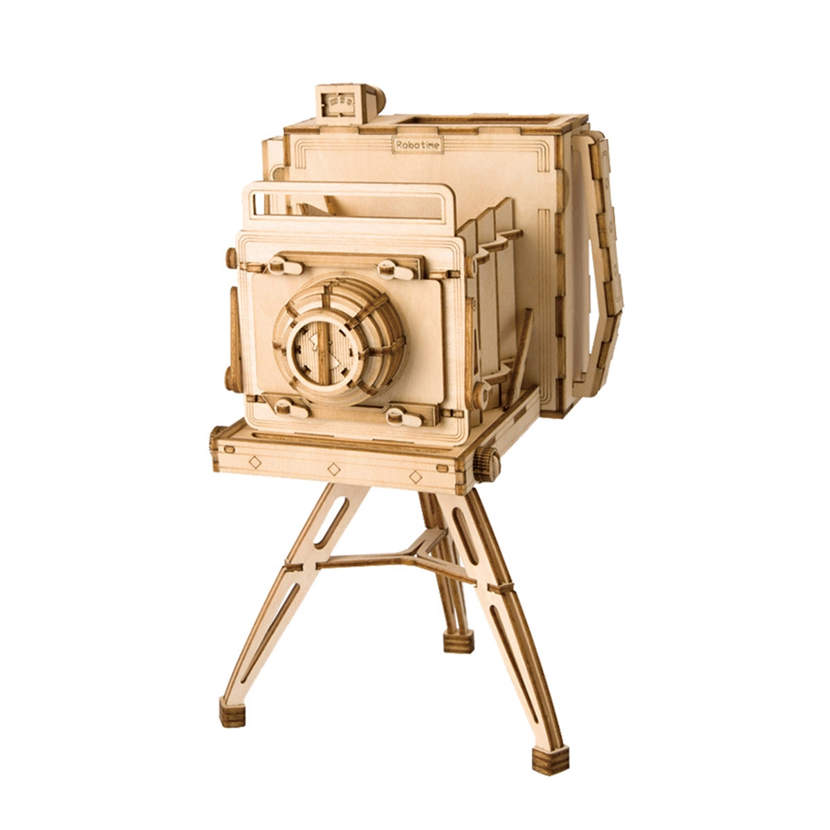 E-shop Robotime Drevené 3D puzzle Historický fotoaparát 140 ks