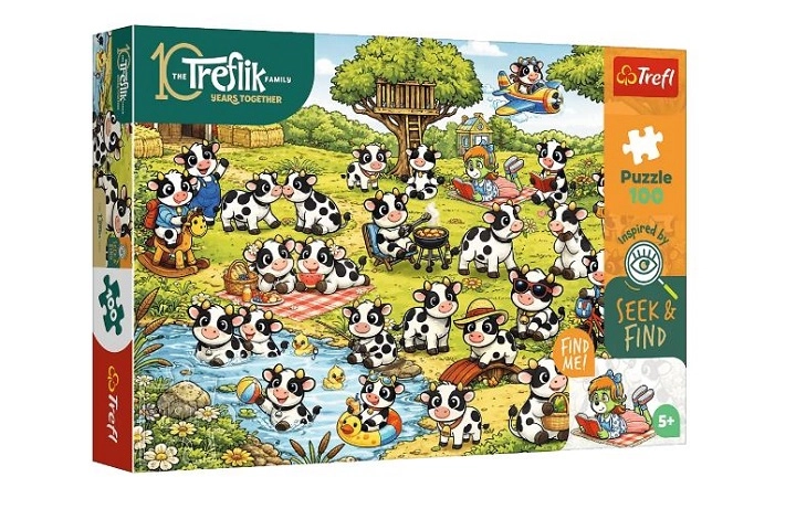 Puzzle Trefl Seek and Find – Svet kravičiek 100 dielikov
