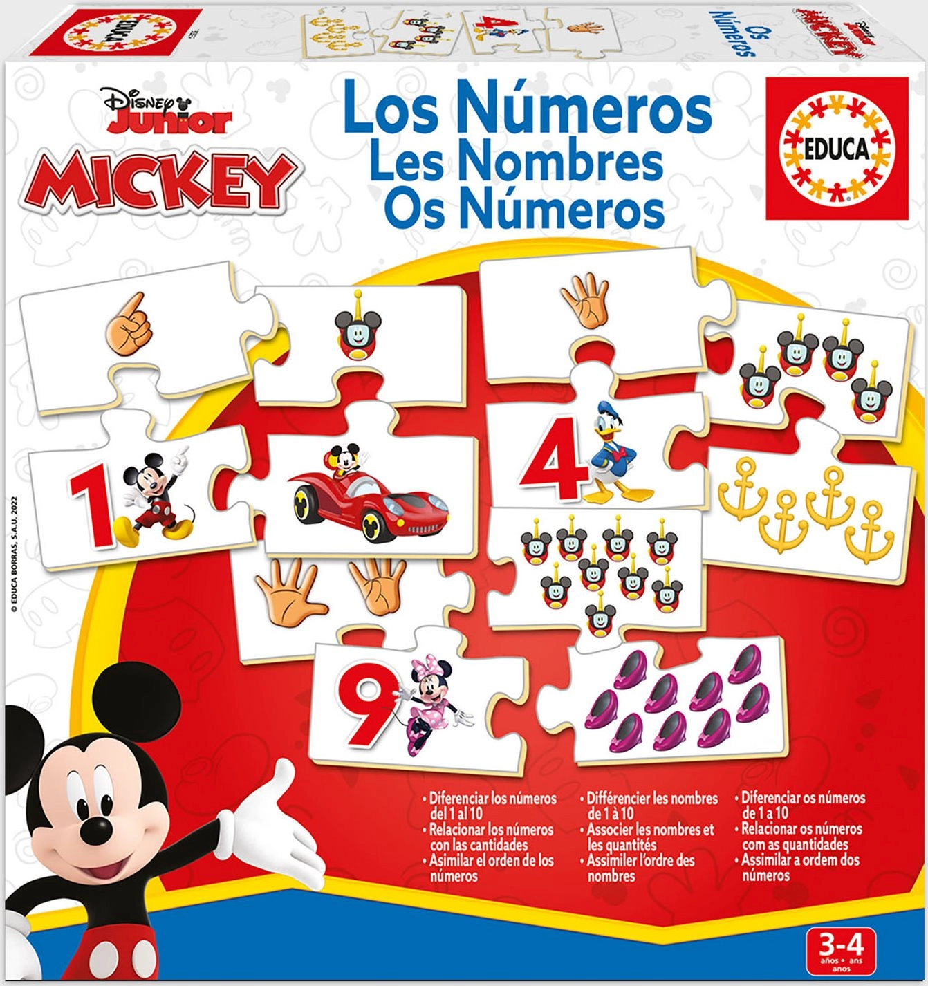 E-shop EDUCA Mickey a priatelia: Počítanie 10x4 dielov