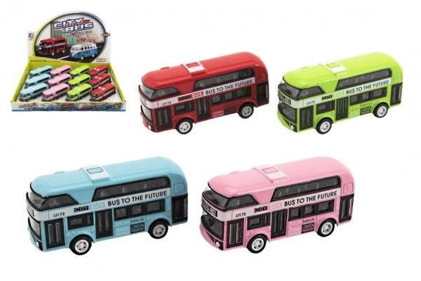 E-shop Teddies Autobus patrový kov/plast na zpětné natažení 9,5cm