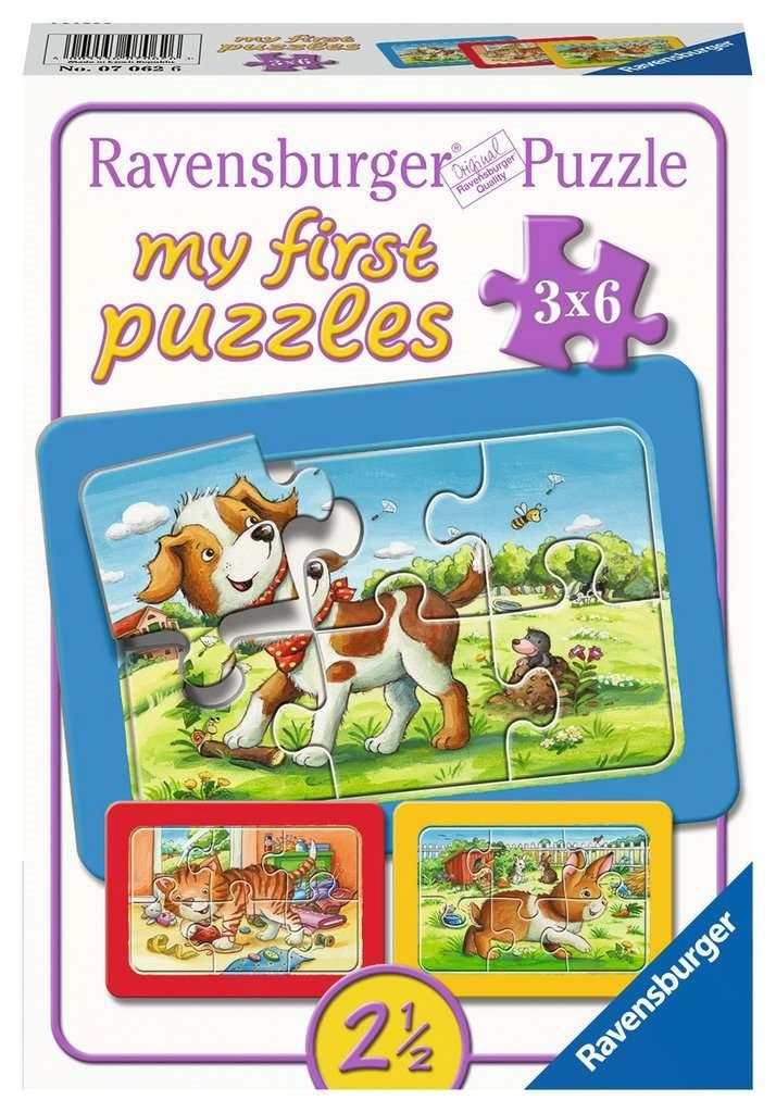 E-shop Ravensburger Moje první Zvířecí kamarádi 3 x 6 dielov