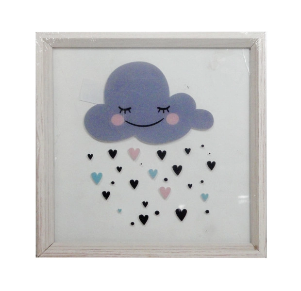 E-shop Obraz s úsmevným obláčikom 30 × 30 cm v ráme