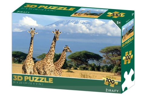 3D puzzle žirafy – 100 dielikov