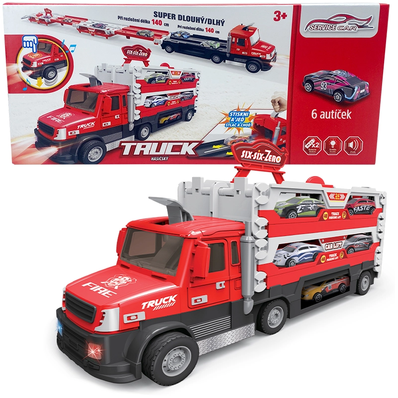 E-shop Sparkys Hasičský TRUCK 2v1 so svetlom a zvukom a 6 autami