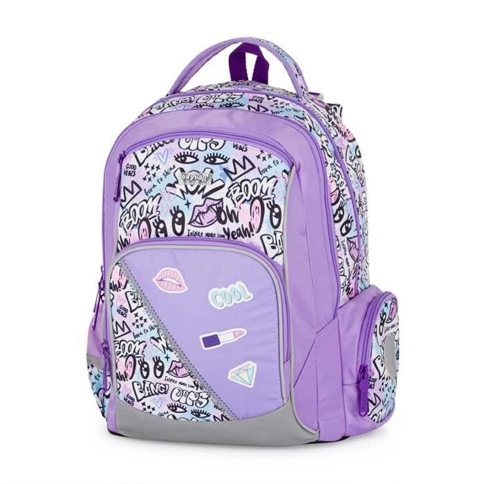 Školský batoh Oxy Go Funny Girl fialový 22 l