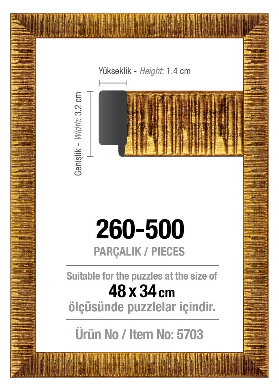 ART PUZZLE Rám na puzzle 48x34cm zlatý 5703