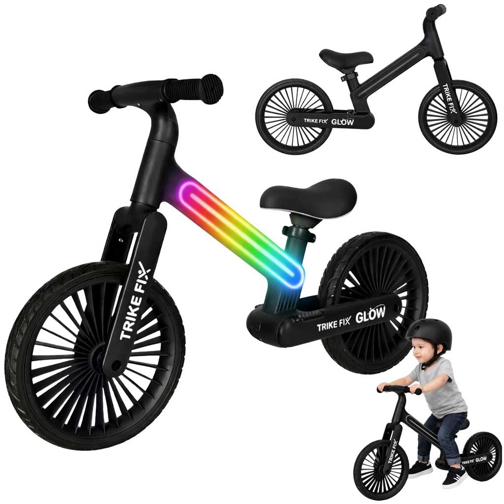 Odrážadlo Trike Fix Glow LED – čierne