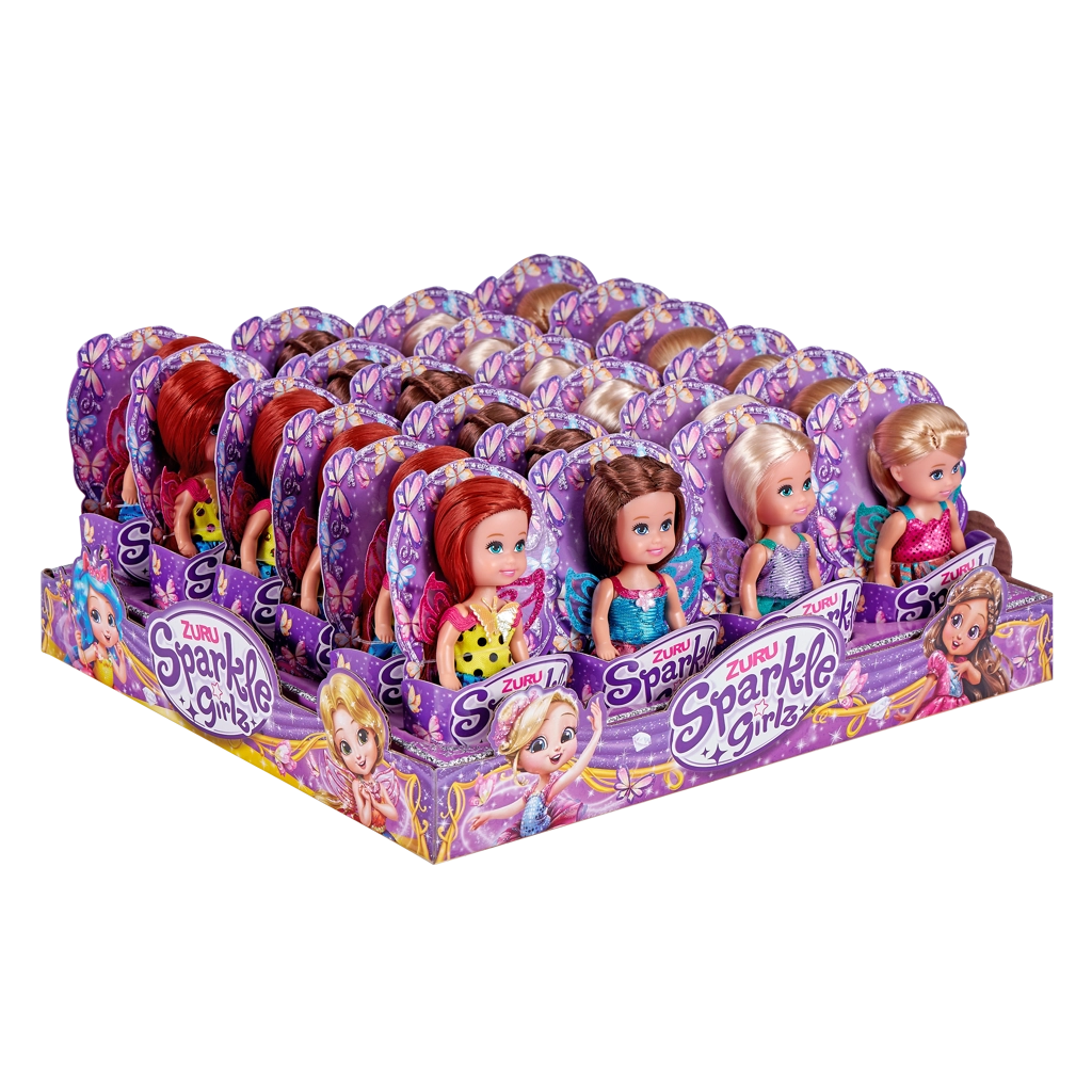 E-shop Zúru Víla Sparkle Girlz malá v kornútku ružostrieborné šaty a ružové vlasy