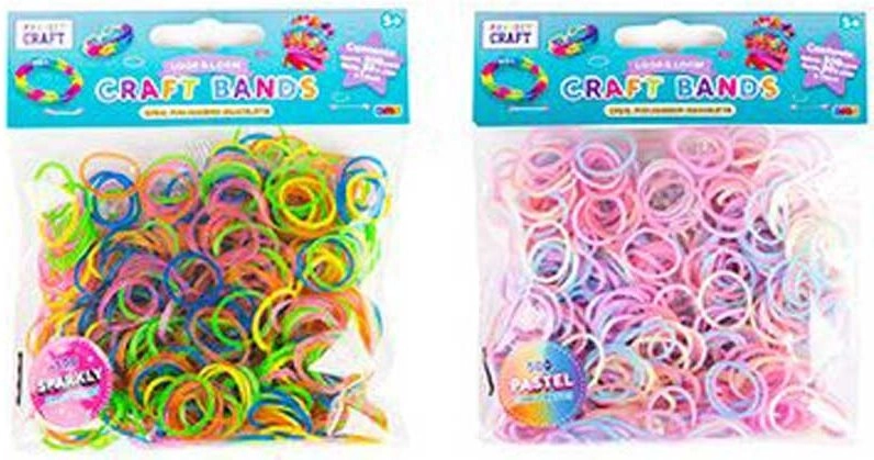Gumičky Craft Bands – mix farieb na pletenie náramkov