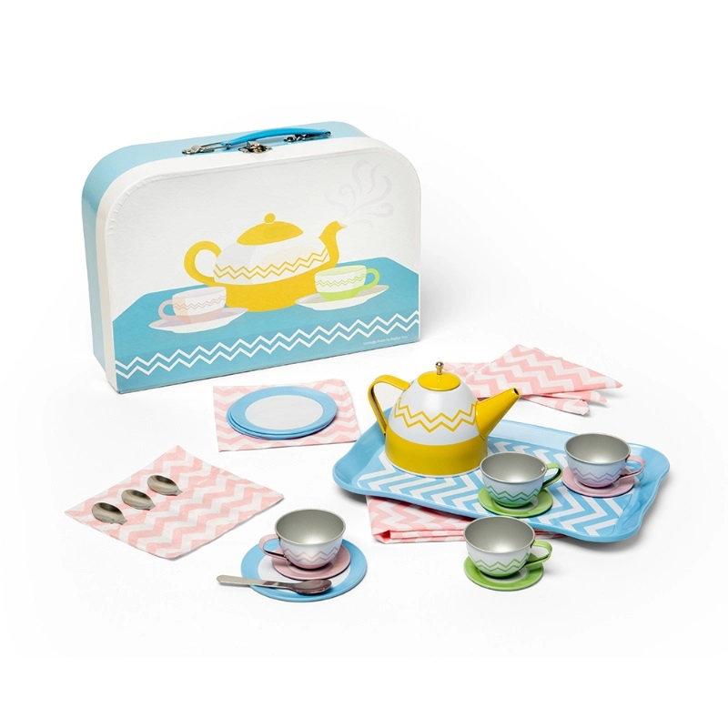 E-shop Bigjigs Toys Čajová souprava v kufříku