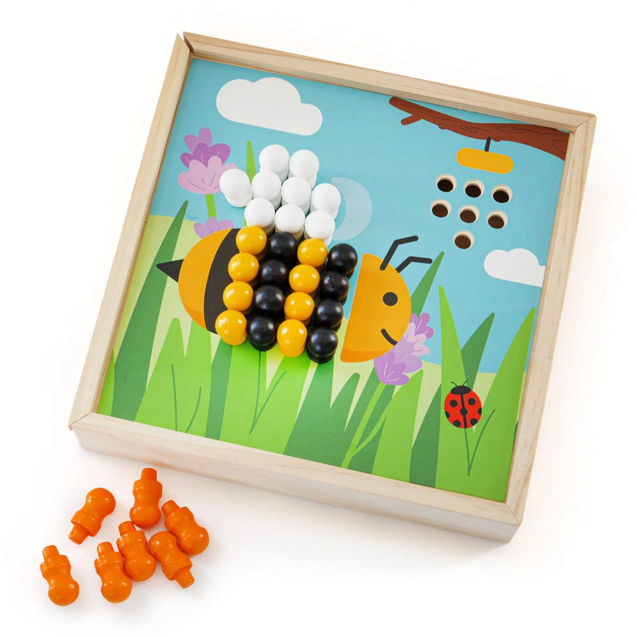 E-shop Bigjigs Toys Drevená mozaika Záhradka