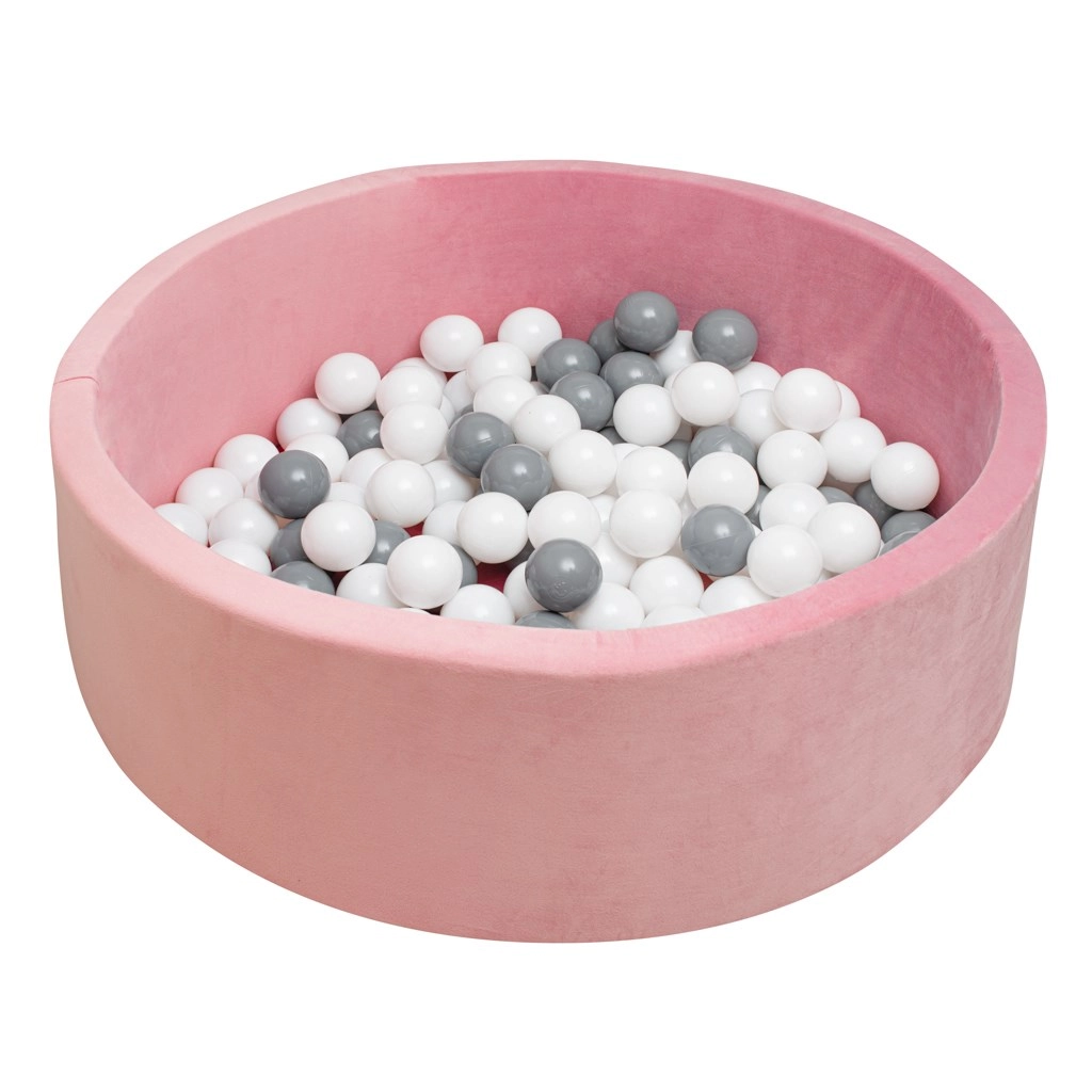 New Baby Detský suchý bazén s loptičkami ružová 83 x 83 x 30 ružová