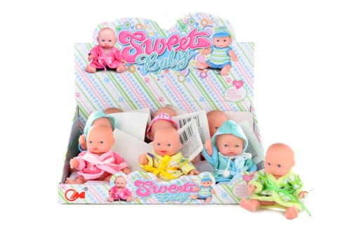 Bábika bábätko v župane s kapucňou 11 cm