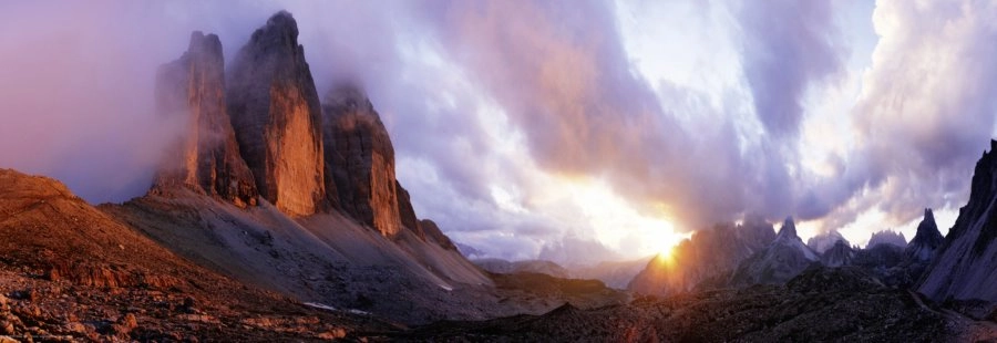 E-shop Panoramatické puzzle Tre Cime Dolomity Heye 1000 dielikov