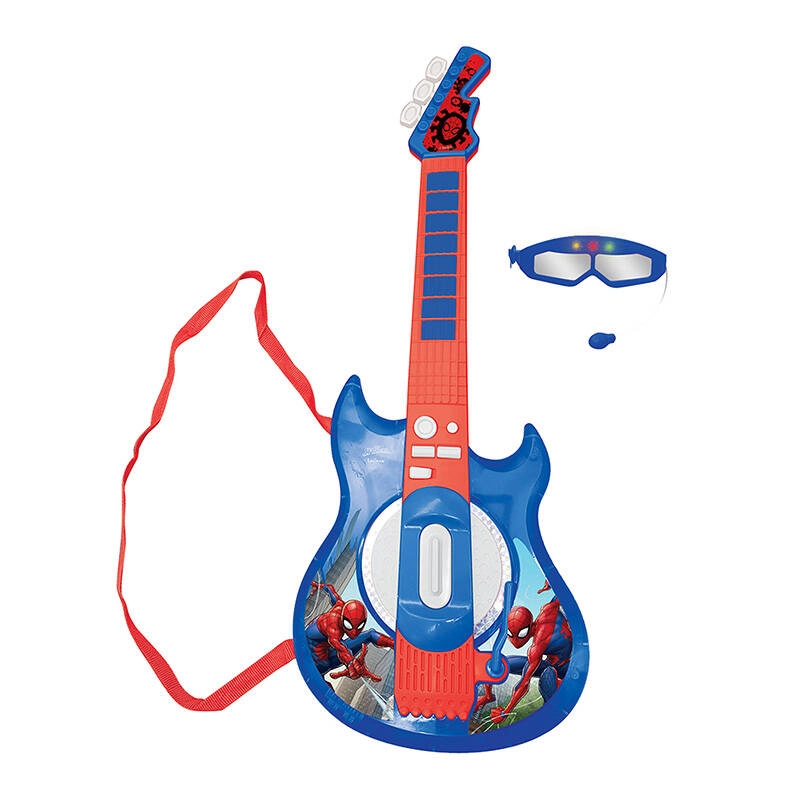 E-shop Detská elektronická gitara s okuliarmi a mikrofónom SPIDER‑MAN