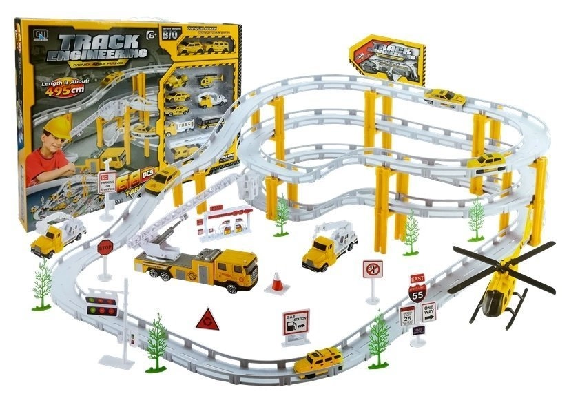Lean Toys Dráha pre autíčka 495 cm