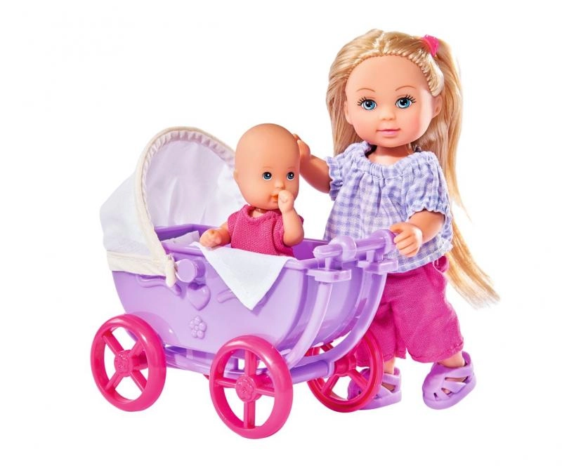 E-shop Simba Evi Love Evička doll walk s kočárkem v šatech
