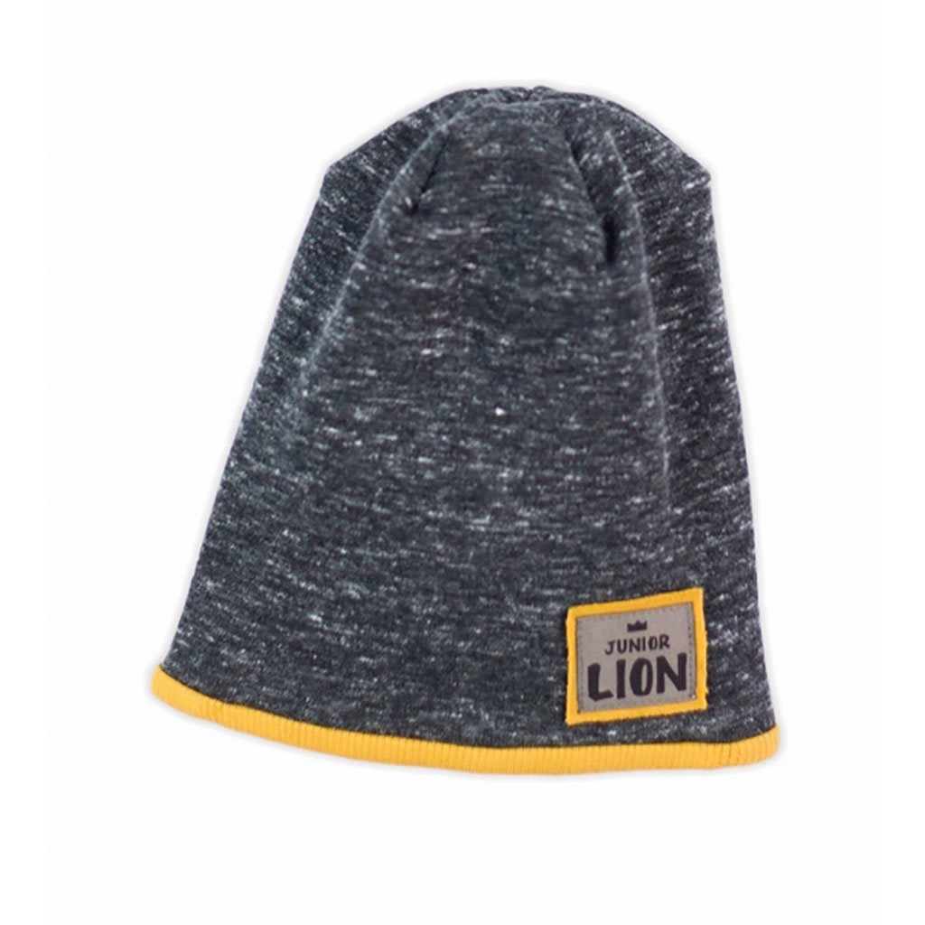 Dojčenská čiapočka Nicol Prince Lion, melírovaná sivá