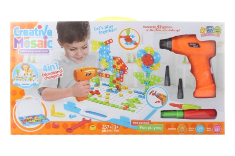 E-shop Skrutkovacia stavebnica s vŕtačkou – 237 dielikov