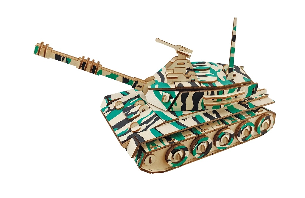 E-shop Woodcraft drevené 3D puzzle – veľký tank