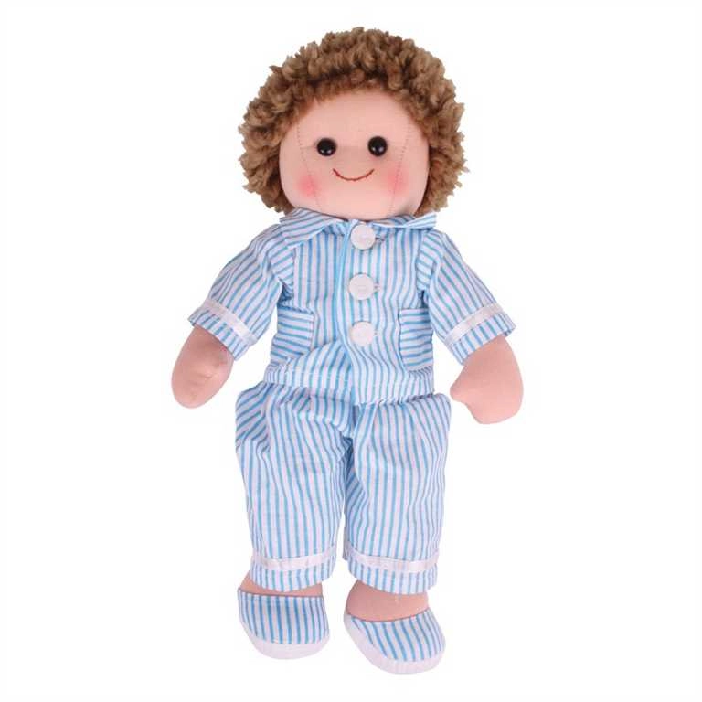E-shop Bigjigs Toys látková Arthur v modrém pyžamu 35 cm